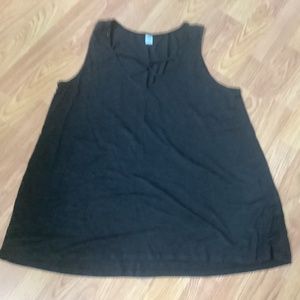 Black old navy luxe tank with criss cross neck detail
